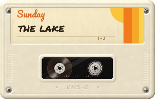 A cream SUNDAY tape labeled the lake.
